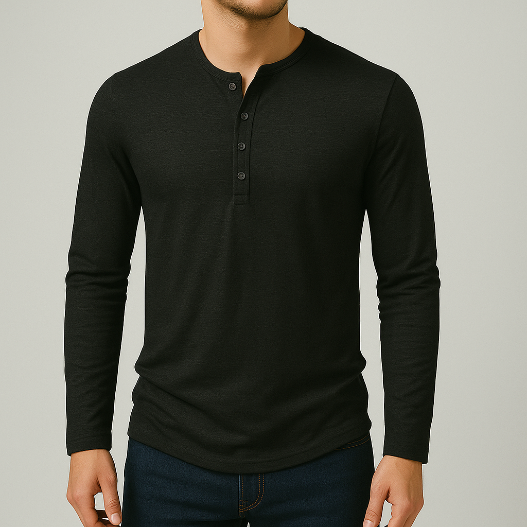 Henley Langarmshirt