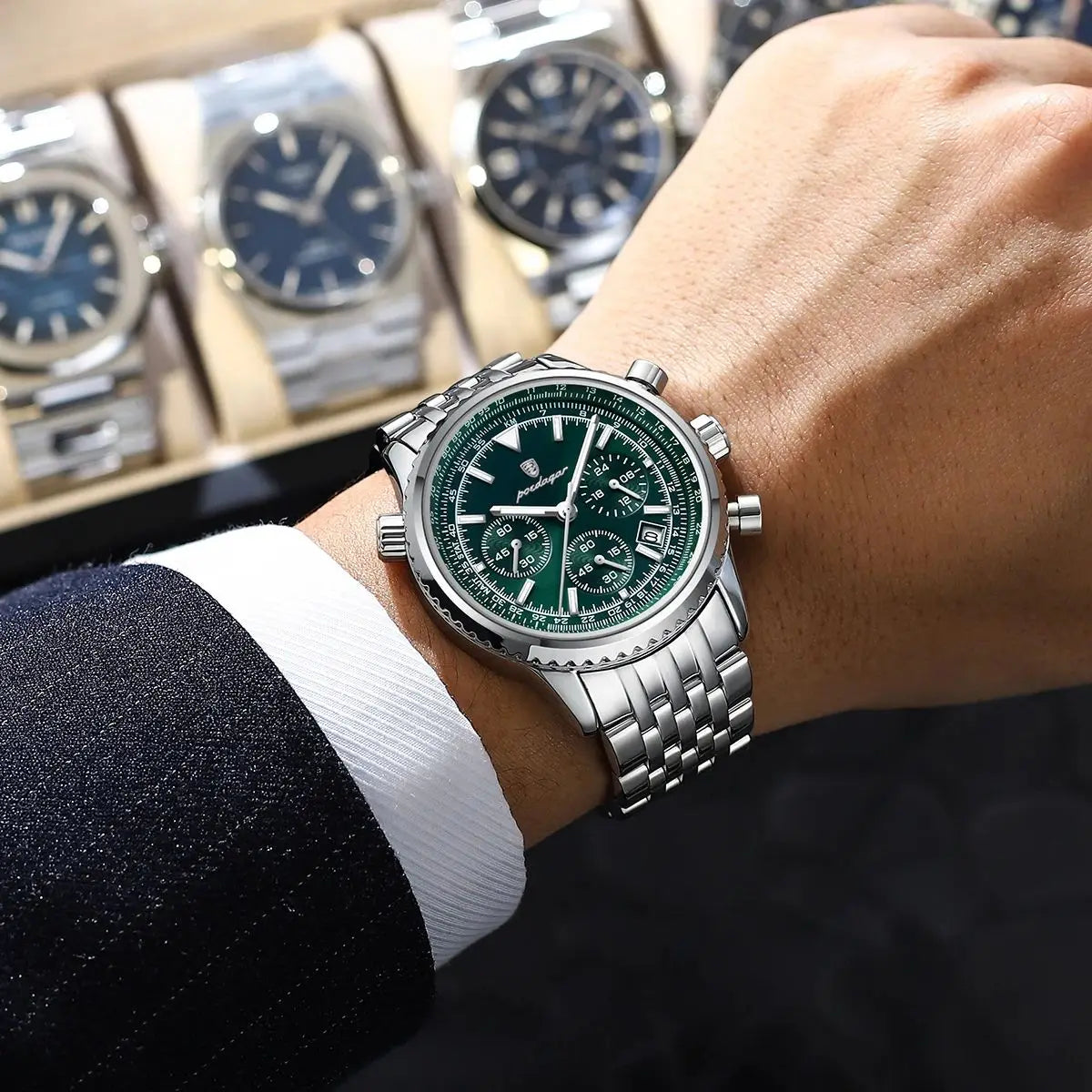 Horloge Belmont Chrono Grün