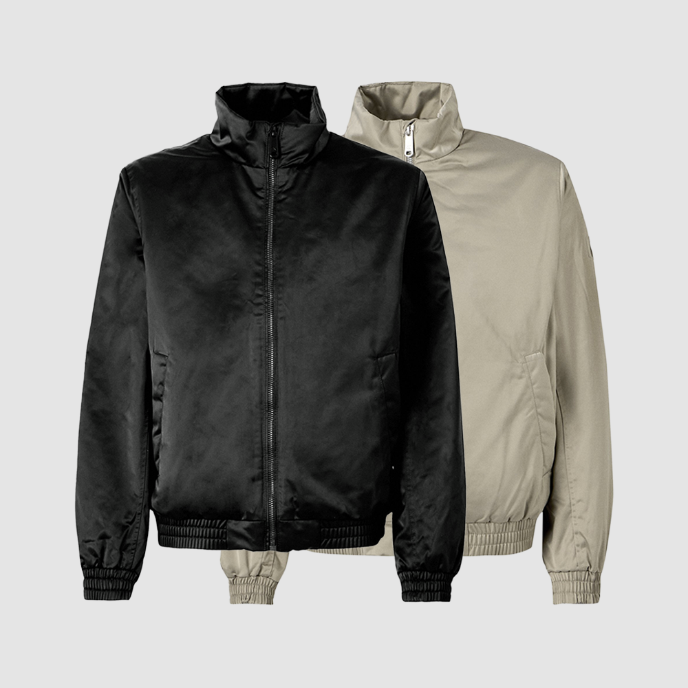 Veste courte droite zippée